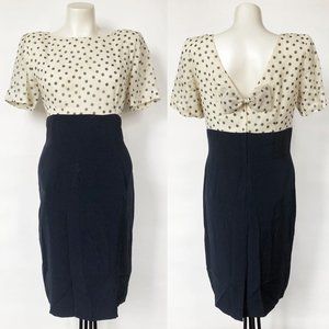 Vintage Steven Stolman Silk 1980's Polka Dot Dress